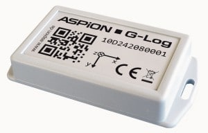 ASPION G-Log Schocksensor mit NFC ASPION G-Log Schocksensor mit NFC - misst Beschleunigungen mit bis zu ± 16 g nach dem Ereignis-Prinzip.