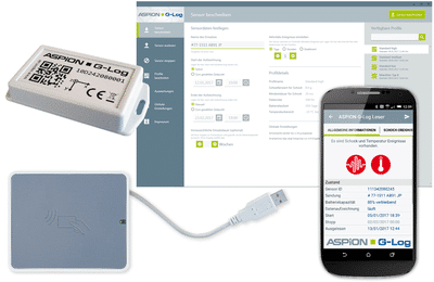 ASPION G-Log - Komponenten für die Transportüberwachung mit dem Schocksensor