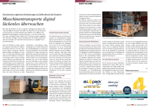 Digital seamless monitoring of machine transports Digital seamless monitoring of machine transports