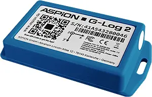 Transportueberwachung kostengünstig mit ASPION G-Log 2 Datenlogger - für Schock, Temperatur und Feuchtigkeit