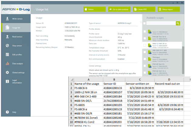 Usagelist_ASPION_G-Log_Manager