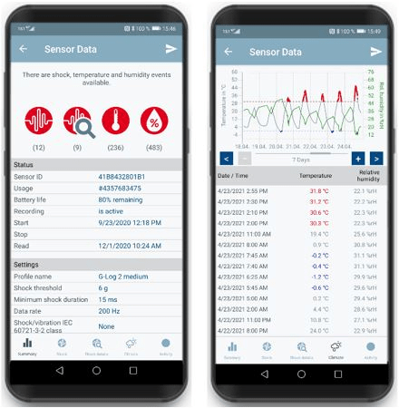 data logger for temperature and humidity with BLE and app from ASPION