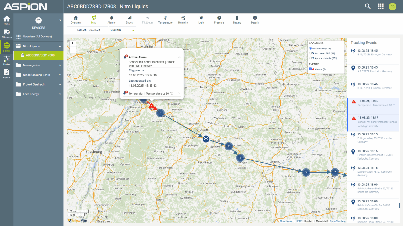 tracking map